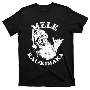 Mele Kalikimaka Santa Shaka Hawaii Christmas Surf  T-Shirt