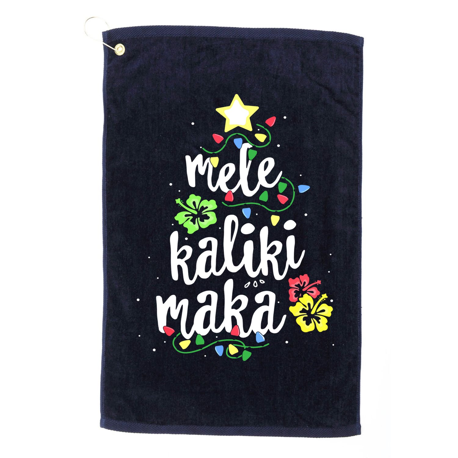 Mele Kalikimaka Shirt For Women Hawaiian Hawaii Christmas Golf Towel