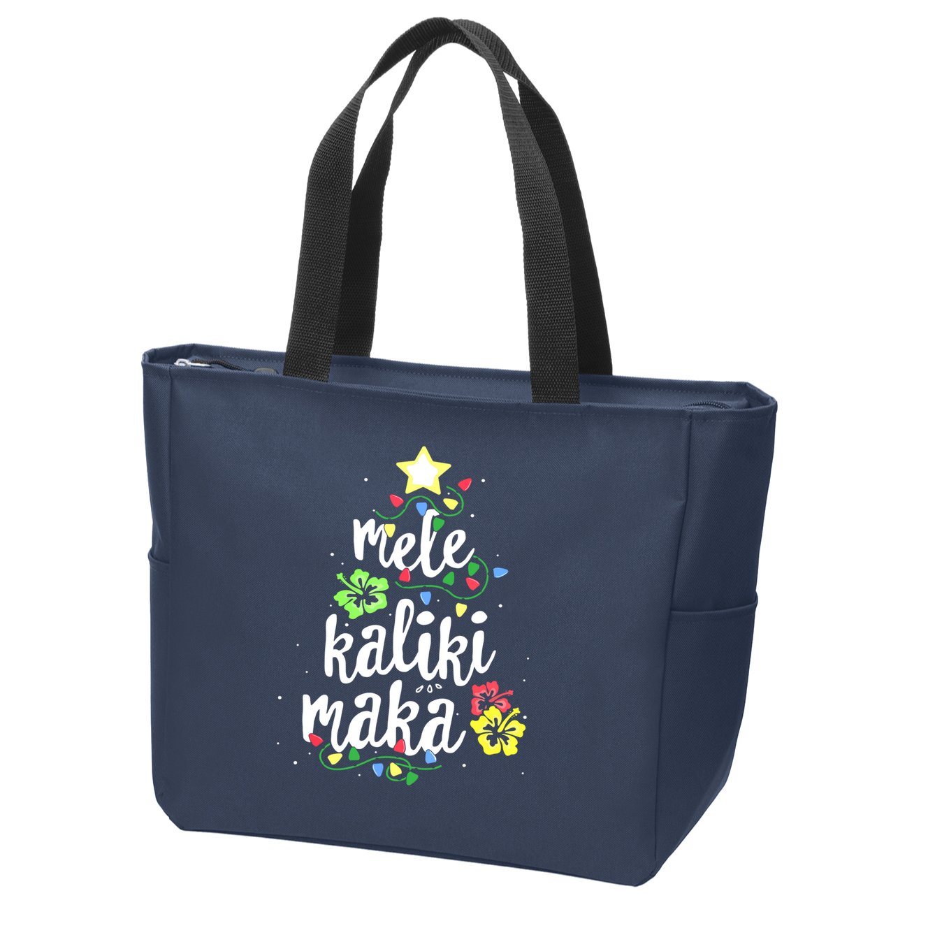 Mele Kalikimaka Shirt For Women Hawaiian Hawaii Christmas Zip Tote Bag