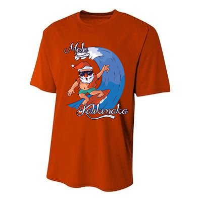 Mele Kalikimaka Surfing Papa Mele Father Christmas Cute Gift Performance Sprint T-Shirt