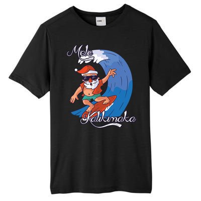 Mele Kalikimaka Surfing Papa Mele Father Christmas Cute Gift Tall Fusion ChromaSoft Performance T-Shirt