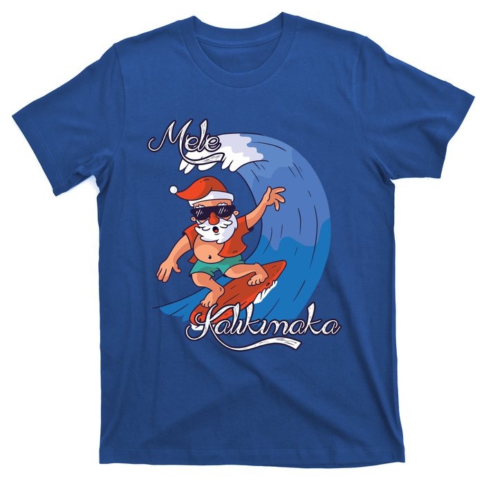 Mele Kalikimaka Surfing Papa Mele Father Christmas Cute Gift T-Shirt