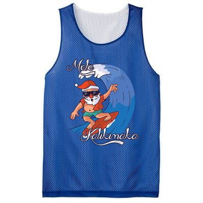 Mele Kalikimaka Surfing Papa Mele Father Christmas Cute Gift Mesh Reversible Basketball Jersey Tank