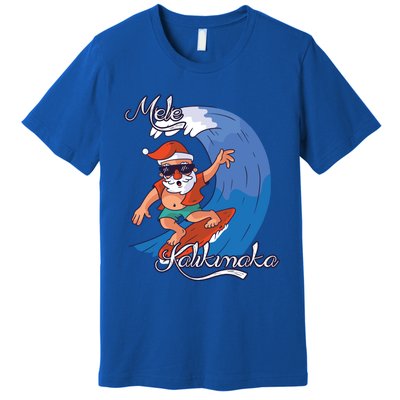 Mele Kalikimaka Surfing Papa Mele Father Christmas Cute Gift Premium T-Shirt