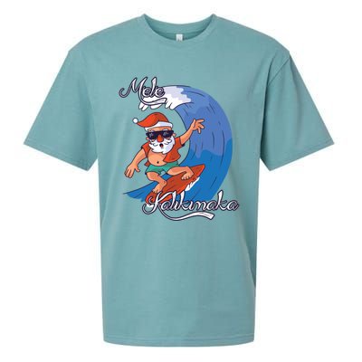 Mele Kalikimaka Surfing Papa Mele Father Christmas Cute Gift Sueded Cloud Jersey T-Shirt