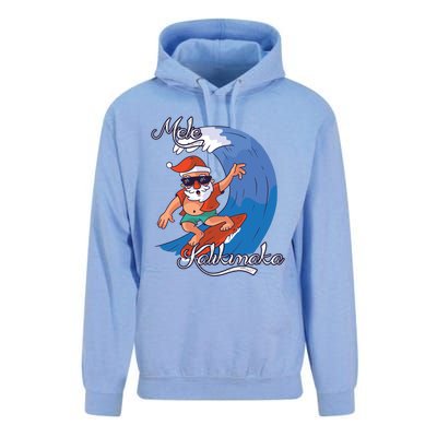 Mele Kalikimaka Surfing Papa Mele Father Christmas Cute Gift Unisex Surf Hoodie