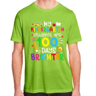 My Kindergarten Students Are 100 Days Brighter 100th Day Cool Gift Adult ChromaSoft Performance T-Shirt