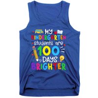 My Kindergarten Students Are 100 Days Brighter 100th Day Cool Gift Tank Top