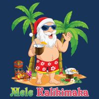 Mele Kalikimaka Santa Surfing Christmas Surf In July Merry Cooling Performance Crew T-Shirt