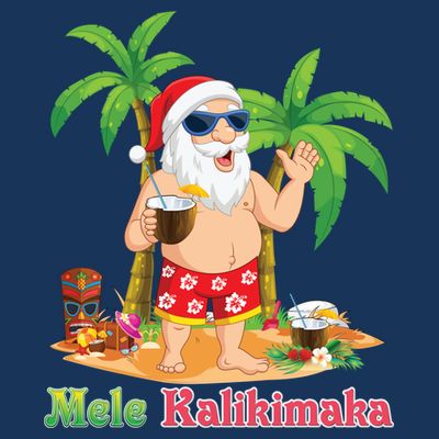 Mele Kalikimaka Santa Surfing Christmas Surf In July Merry T-Shirt