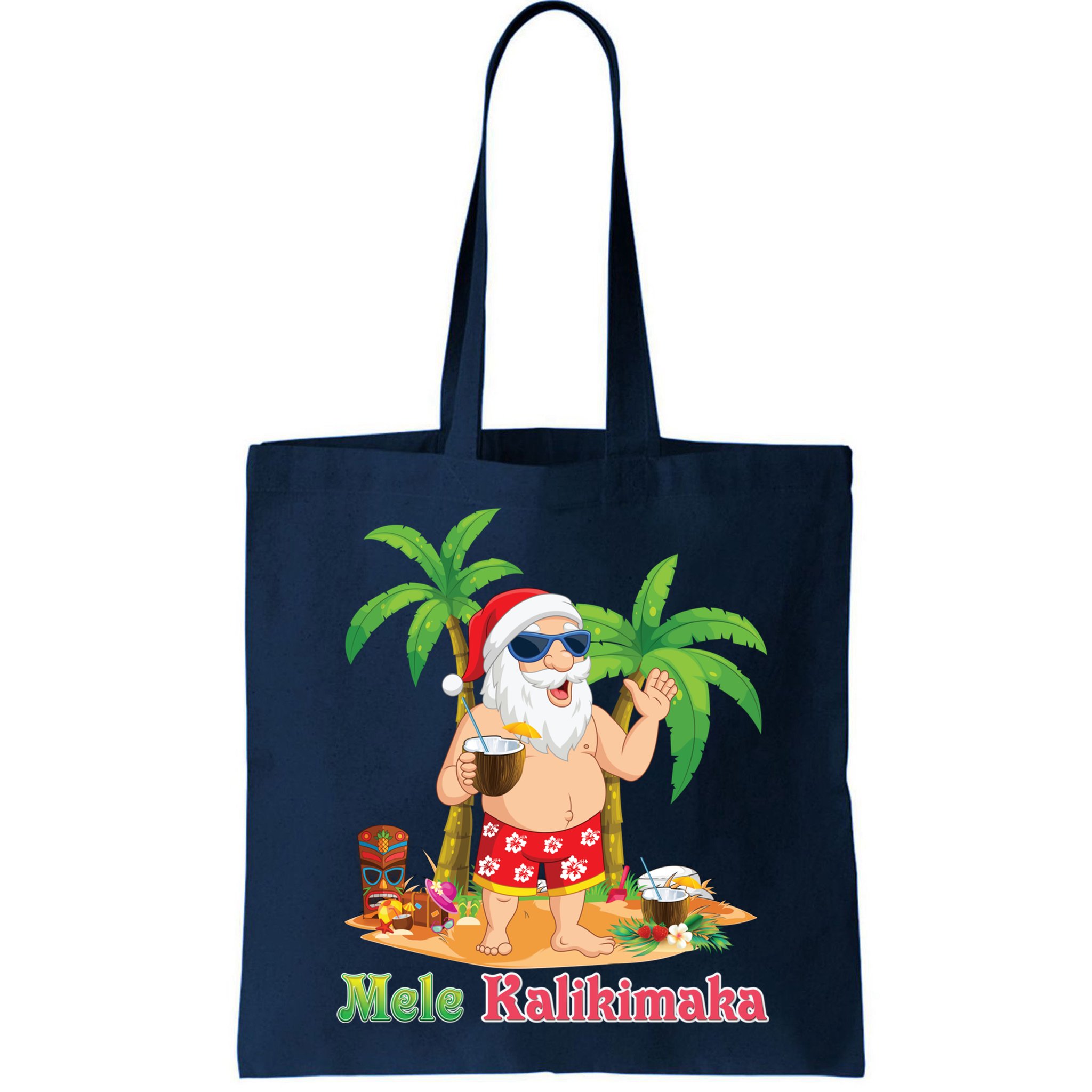 Mele Kalikimaka Santa Surfing Christmas Surf In July Merry Bag