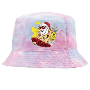 Mele Kalikimaka Santa Hawaiian Christmas In July Gifts Tie-Dyed Bucket Hat