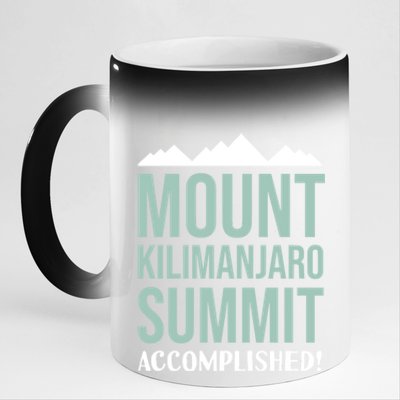 Mount Kilijaro Summit Accomplished Hiking Meaningful Gift 11oz Black Color Changing Mug