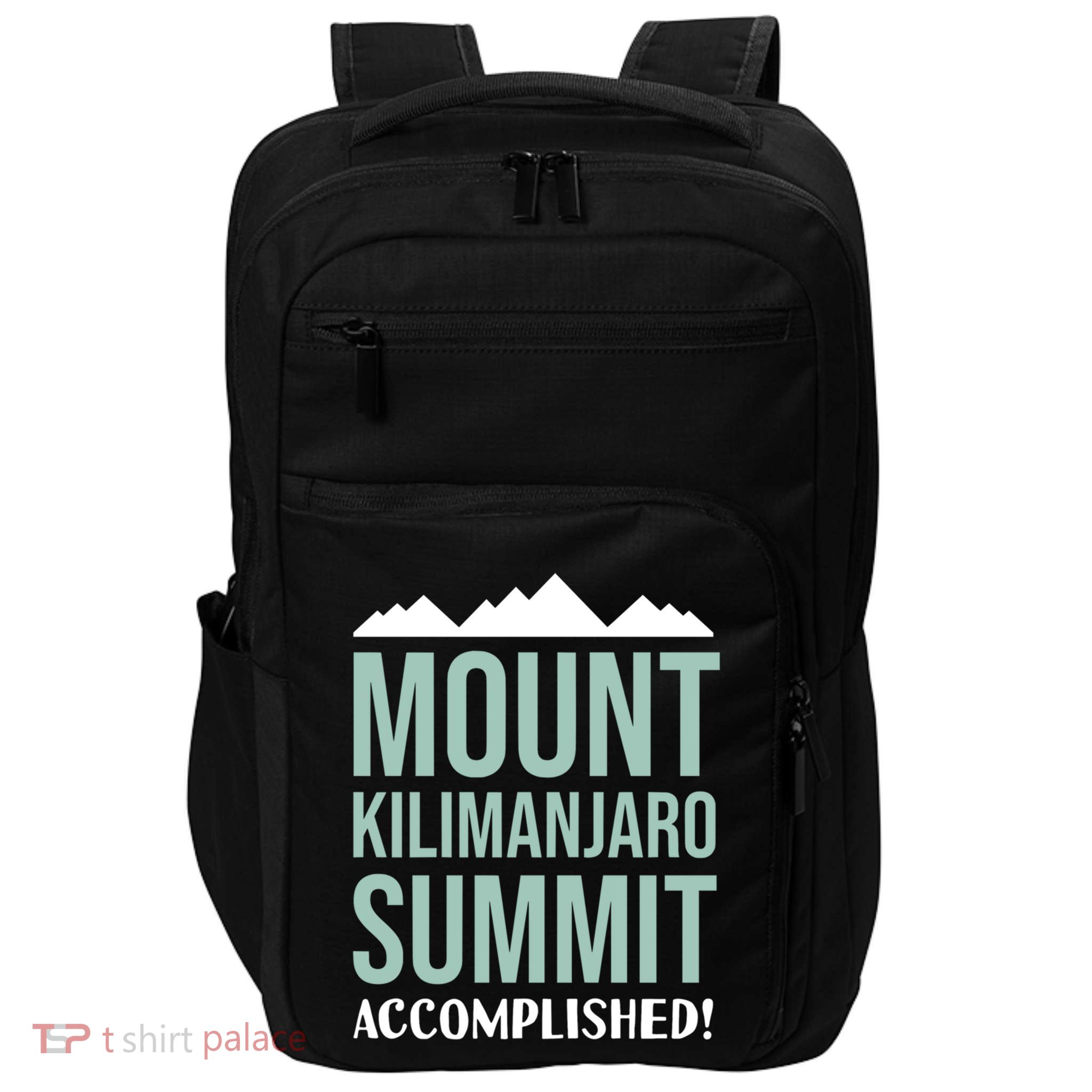 Mount Kilijaro Summit Accomplished Hiking Meaningful Gift Impact Tech Backpack