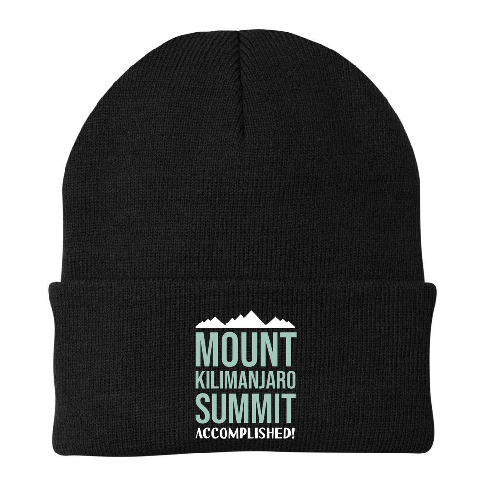 Mount Kilijaro Summit Accomplished Hiking Meaningful Gift Beanie