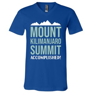 Mount Kilijaro Summit Accomplished Hiking Meaningful Gift V-Neck T-Shirt