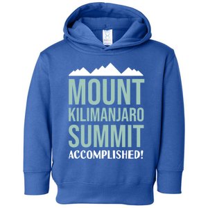 Mount Kilijaro Summit Accomplished Hiking Meaningful Gift Toddler Hoodie