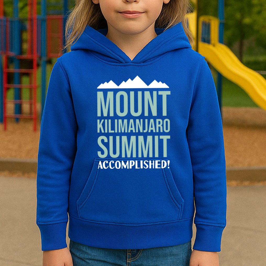 Mount Kilijaro Summit Accomplished Hiking Meaningful Gift Kids Hoodie
