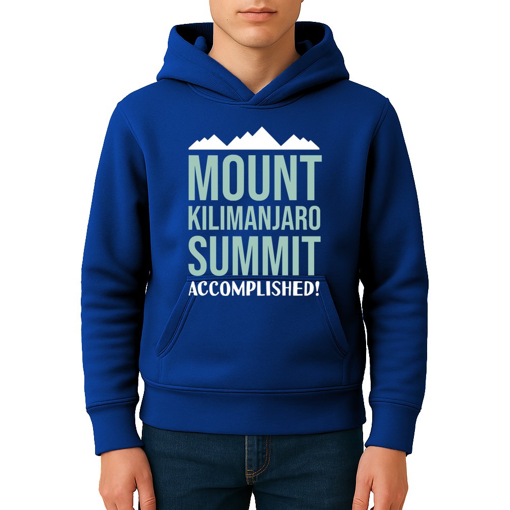 Mount Kilijaro Summit Accomplished Hiking Meaningful Gift Kids Hoodie