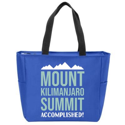 Mount Kilijaro Summit Accomplished Hiking Meaningful Gift Zip Tote Bag