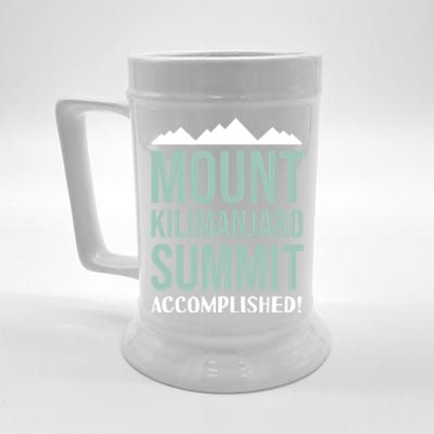 Mount Kilijaro Summit Accomplished Hiking Meaningful Gift Beer Stein