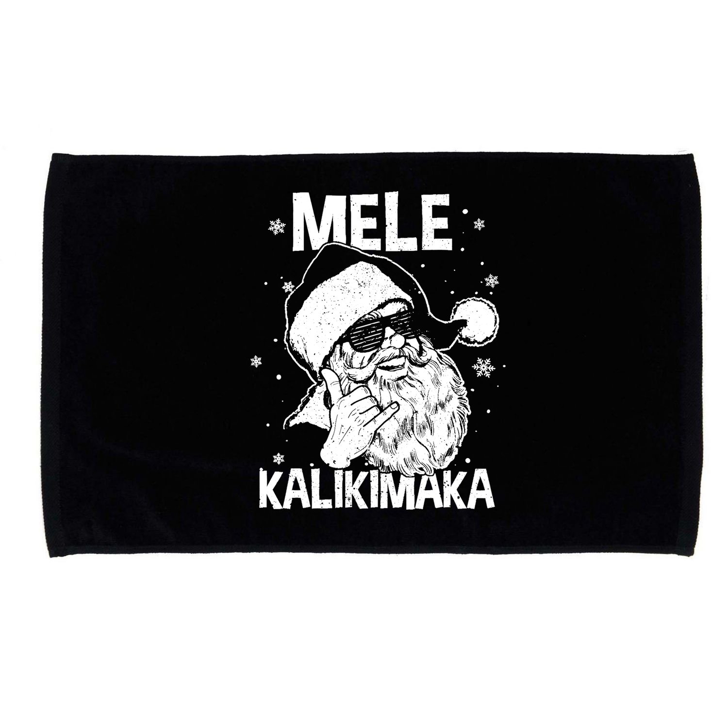 Mele Kalikimaka Santa Claus Shaka Hawaiian Christmas Hawaii Microfiber Hand Towel
