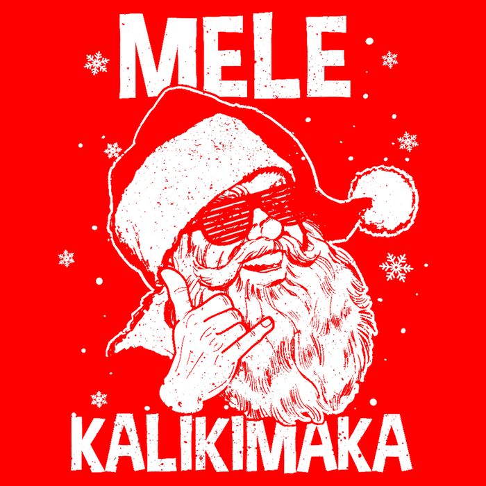 Mele Kalikimaka Santa Claus Shaka Hawaiian Christmas Hawaii Womens Tank Top