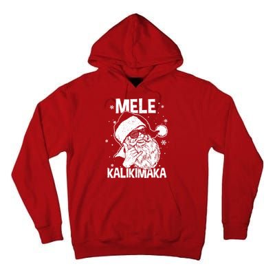 Mele Kalikimaka Santa Claus Shaka Hawaiian Christmas Hawaii Tall Hoodie