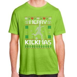 Merry Kickmas Soccer Player Sports Ugly Christmas Sweater Adult ChromaSoft Performance T-Shirt