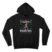 Merry Kickmas Soccer Player Sports Ugly Christmas Sweater Hoodie