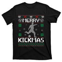 Merry Kickmas Soccer Player Sports Ugly Christmas Sweater T-Shirt