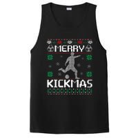 Merry Kickmas Soccer Player Sports Ugly Christmas Sweater PosiCharge Competitor Tank