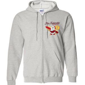 Mele Kalikimaka Surfer Santa Claus Full Zip Hoodie