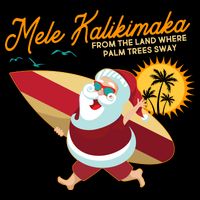Mele Kalikimaka Surfer Santa Claus Cooling Performance Long Sleeve Crew