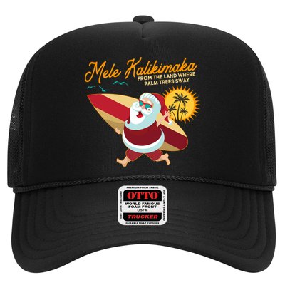 Mele Kalikimaka Surfer Santa Claus Trucker Hat