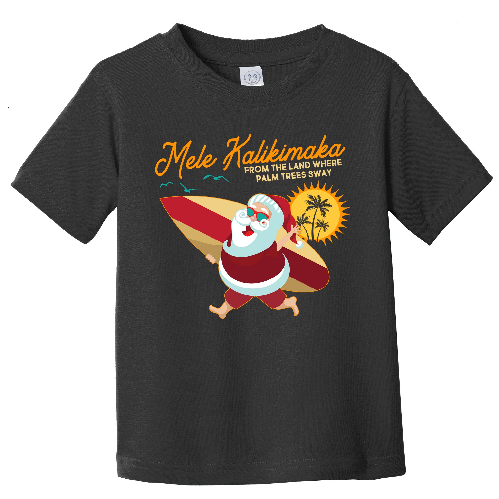 Mele Kalikimaka Surfer Santa Claus Toddler T-Shirt