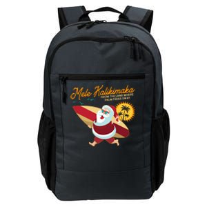 Mele Kalikimaka Surfer Santa Claus Daily Commute Backpack