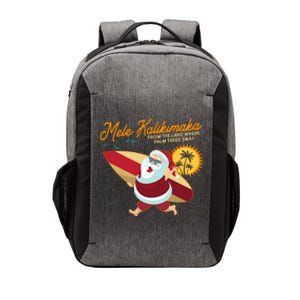 Mele Kalikimaka Surfer Santa Claus Vector Backpack