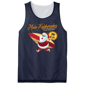 Mele Kalikimaka Surfer Santa Claus Mesh Reversible Basketball Jersey Tank