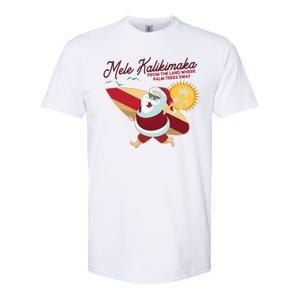 Mele Kalikimaka Surfer Santa Claus Softstyle CVC T-Shirt