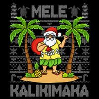 Mele Kalikimaka Santa Claus Hawaiian Christmas In July Cooling Performance Crew T-Shirt