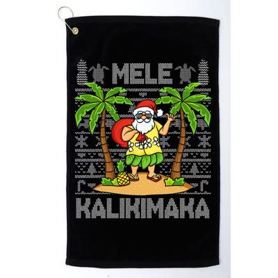 Mele Kalikimaka Santa Claus Hawaiian Christmas In July Golf Towel