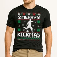 Merry Kickmas Soccer Player Sports Ugly Christmas Sweater Cooling Performance Crew T-Shirt