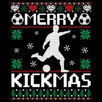 Merry Kickmas Soccer Player Sports Ugly Christmas Sweater Sustainable Bucket Hat