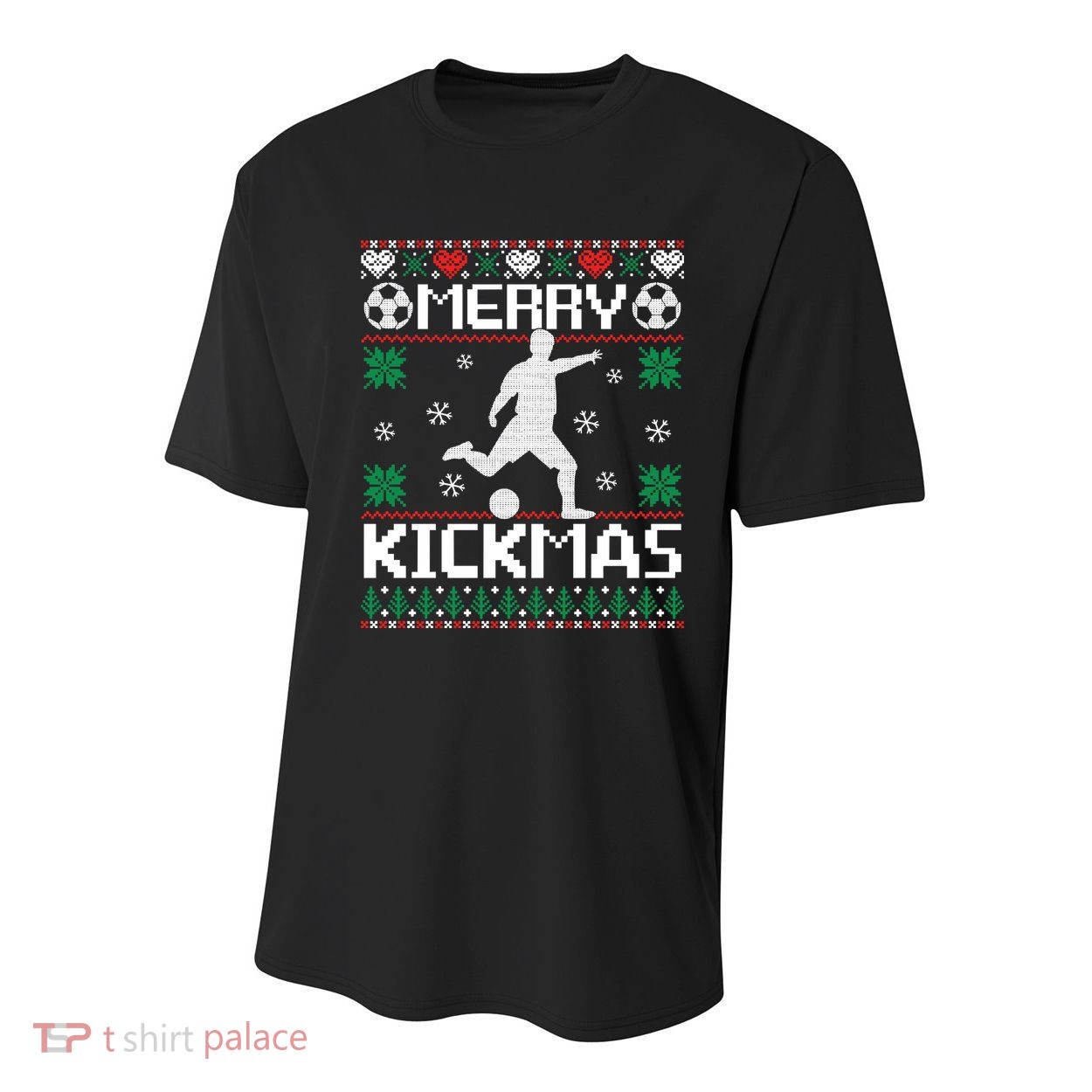 Merry Kickmas Soccer Player Sports Ugly Christmas Sweater Youth Performance Sprint T-Shirt