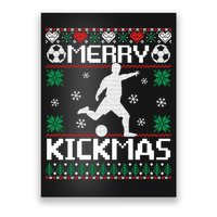 Merry Kickmas Soccer Player Sports Ugly Christmas Sweater Poster