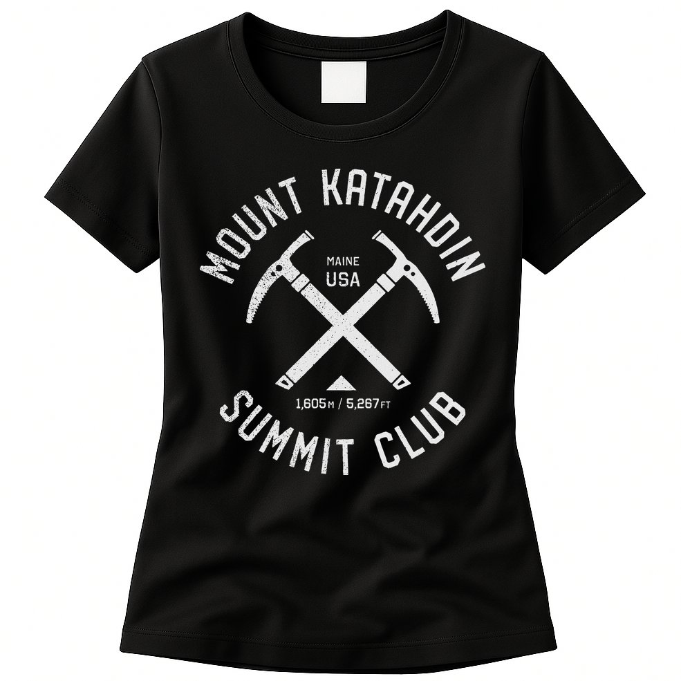 Mount Katahdin Summit Club I Climbed Katahdin Womens T-Shirt