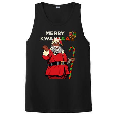 Merry Kwanzaa Santa Black Christmas African American PosiCharge Competitor Tank