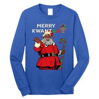 Merry Kwanzaa Santa Black Christmas African American Long Sleeve Shirt