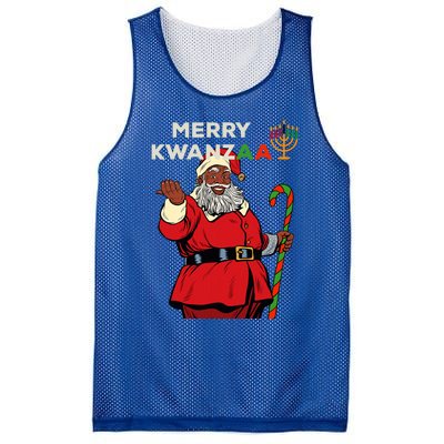 Merry Kwanzaa Santa Black Christmas African American Mesh Reversible Basketball Jersey Tank